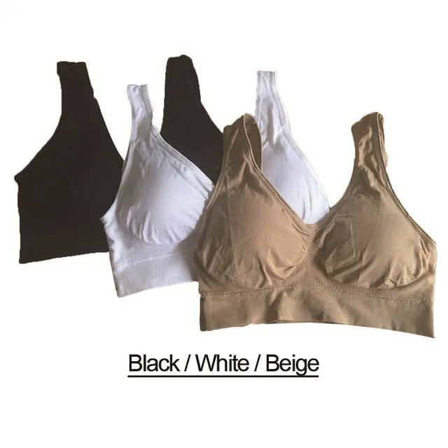 3pcs/set Hot Genie Leisure Bra  Removable Pad Double  Layer Ahh Body Shaper Push Up Vest No box