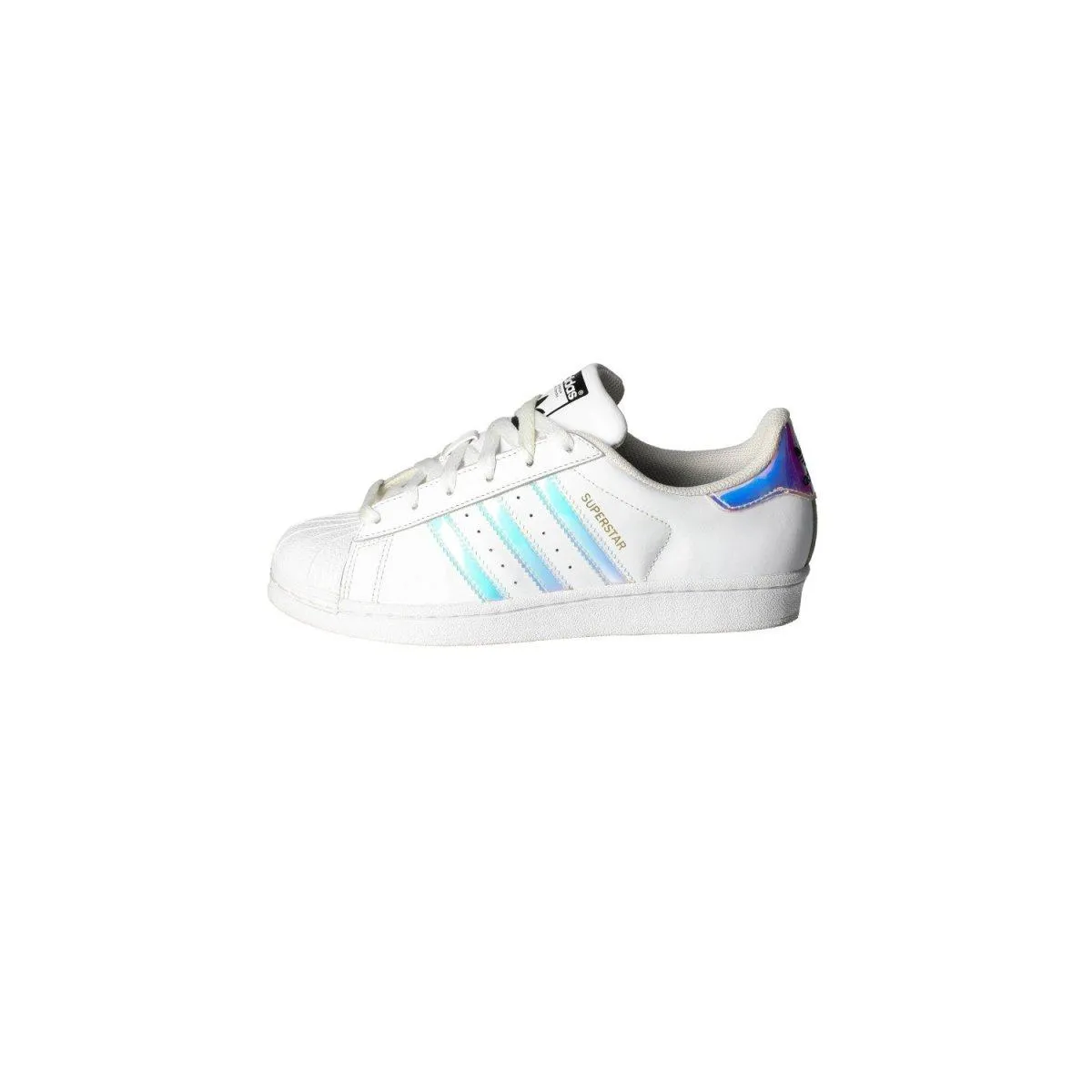 Adidas Superstar J 'Iridescent' Sneakers Fabric White Colour For Kids