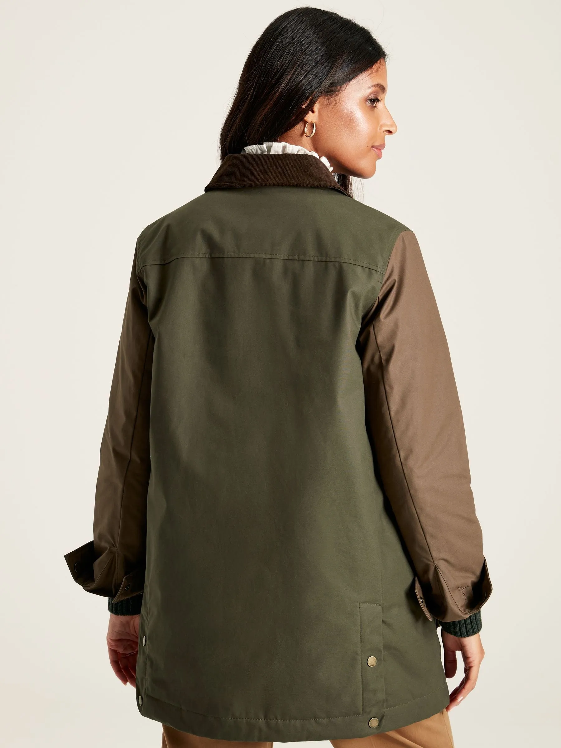 Banbury Showerproof Quilted Dry Wax Jacket - Brown/Khaki