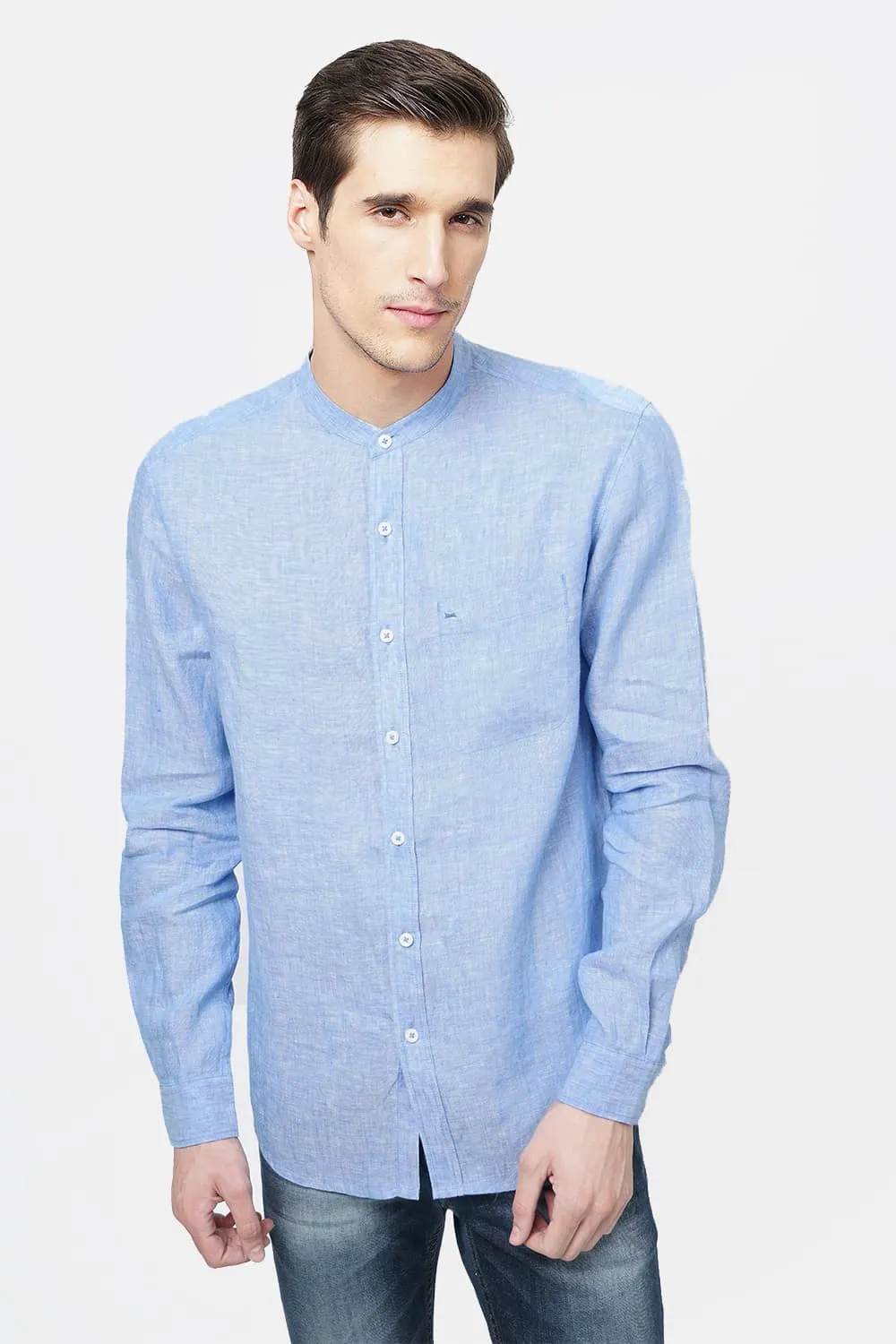 Basics Slim Fit Linen Shirt