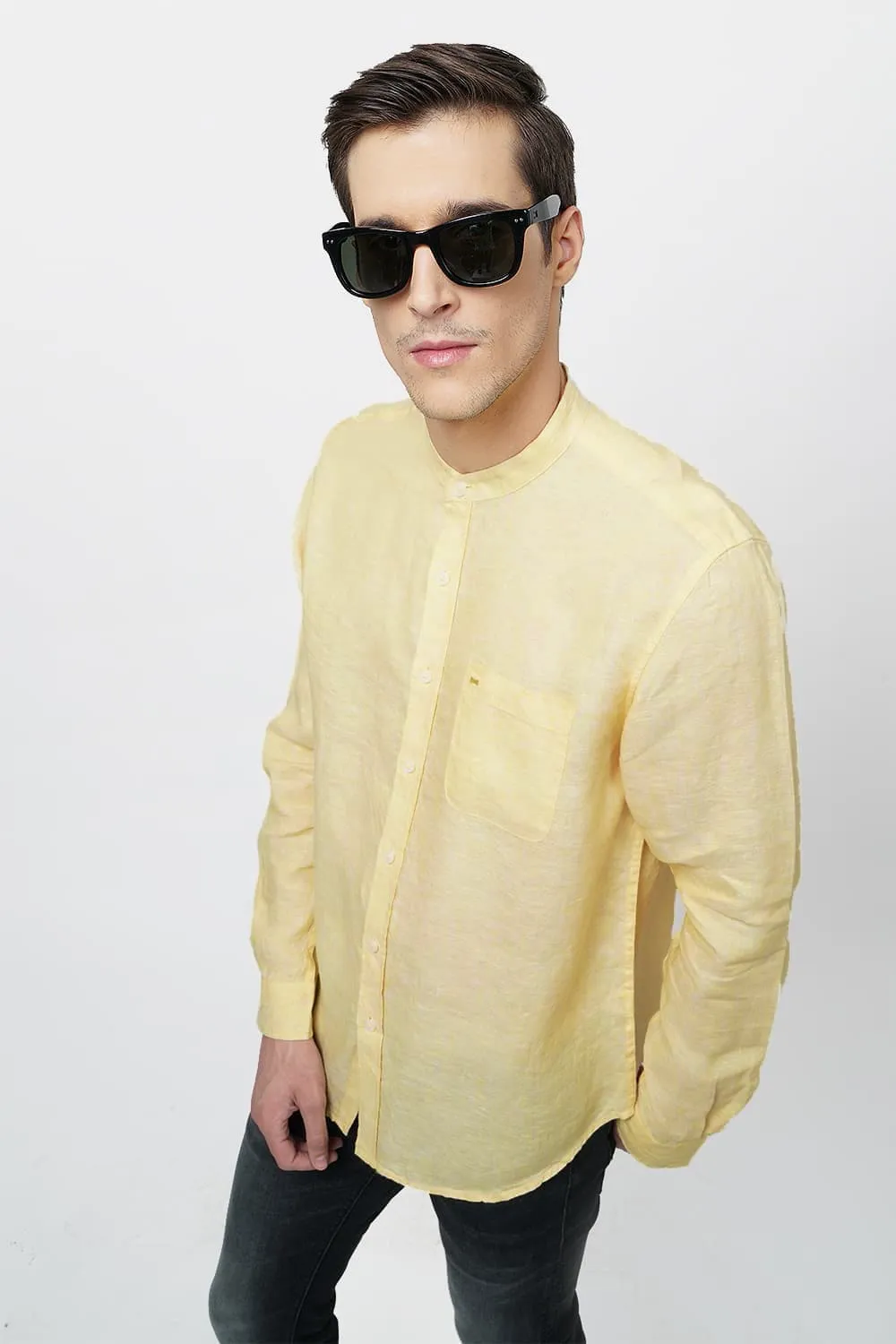 Basics Slim Fit Linen Shirt