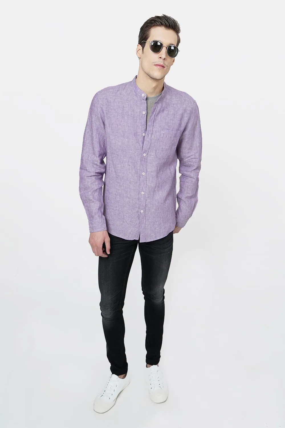 Basics Slim Fit Linen Shirt