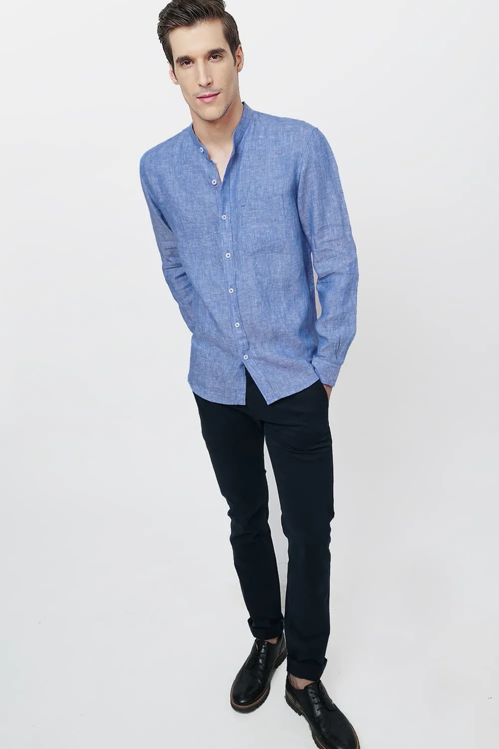 Basics Slim Fit Linen Shirt