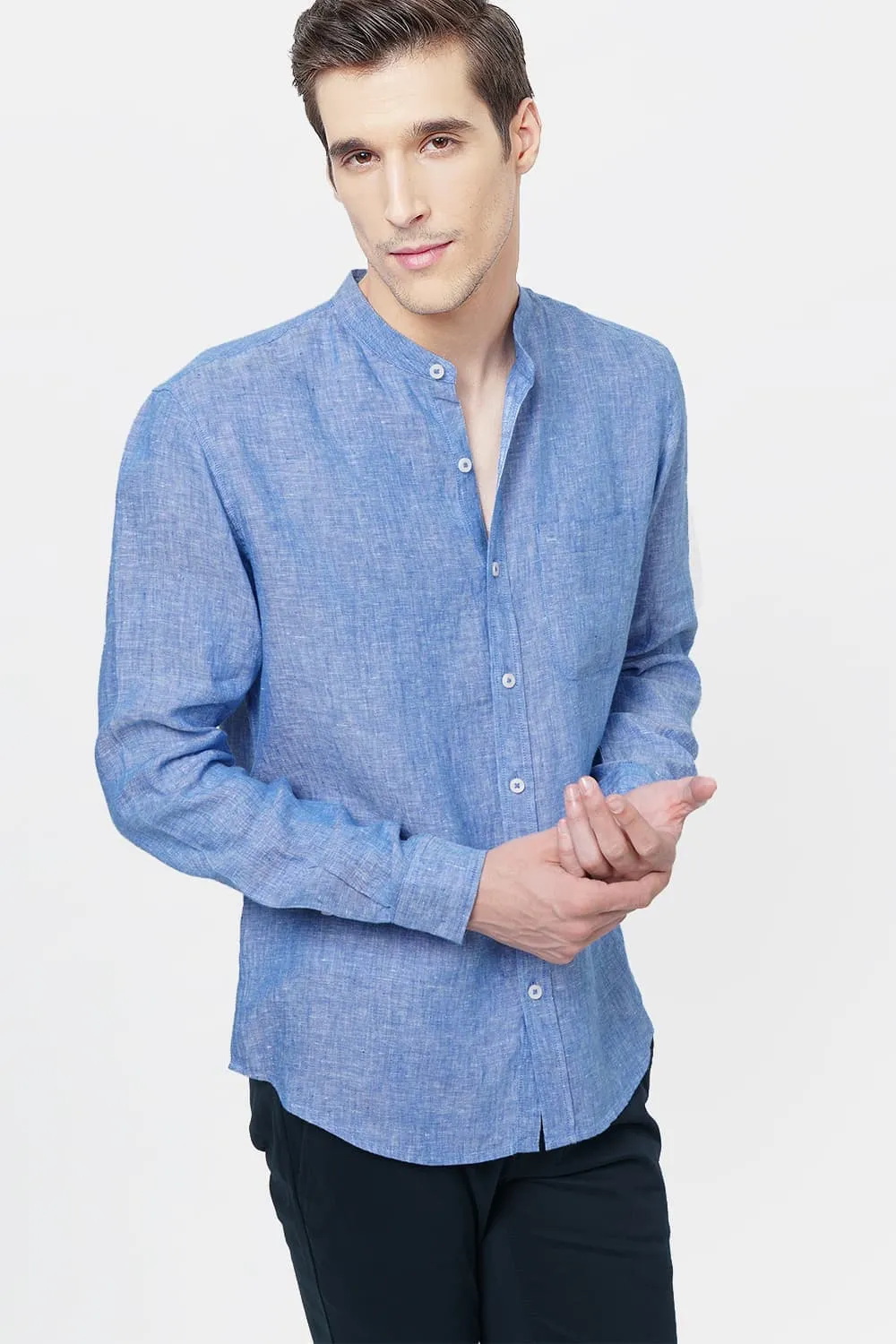 Basics Slim Fit Linen Shirt