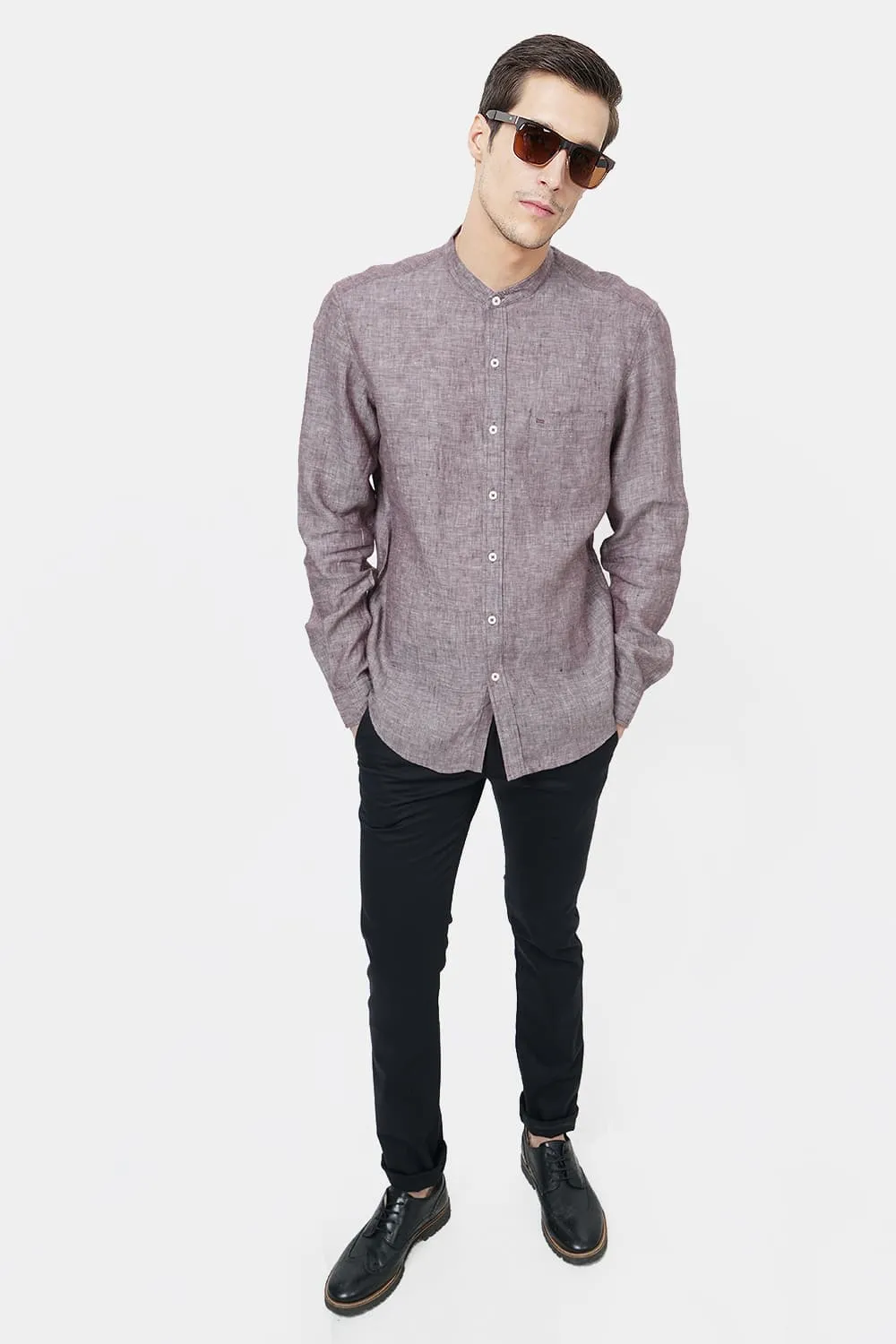 Basics Slim Fit Linen Shirt