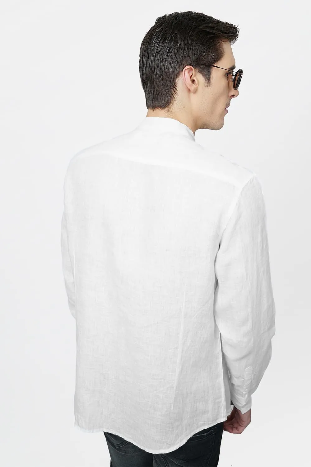 Basics Slim Fit Linen Shirt