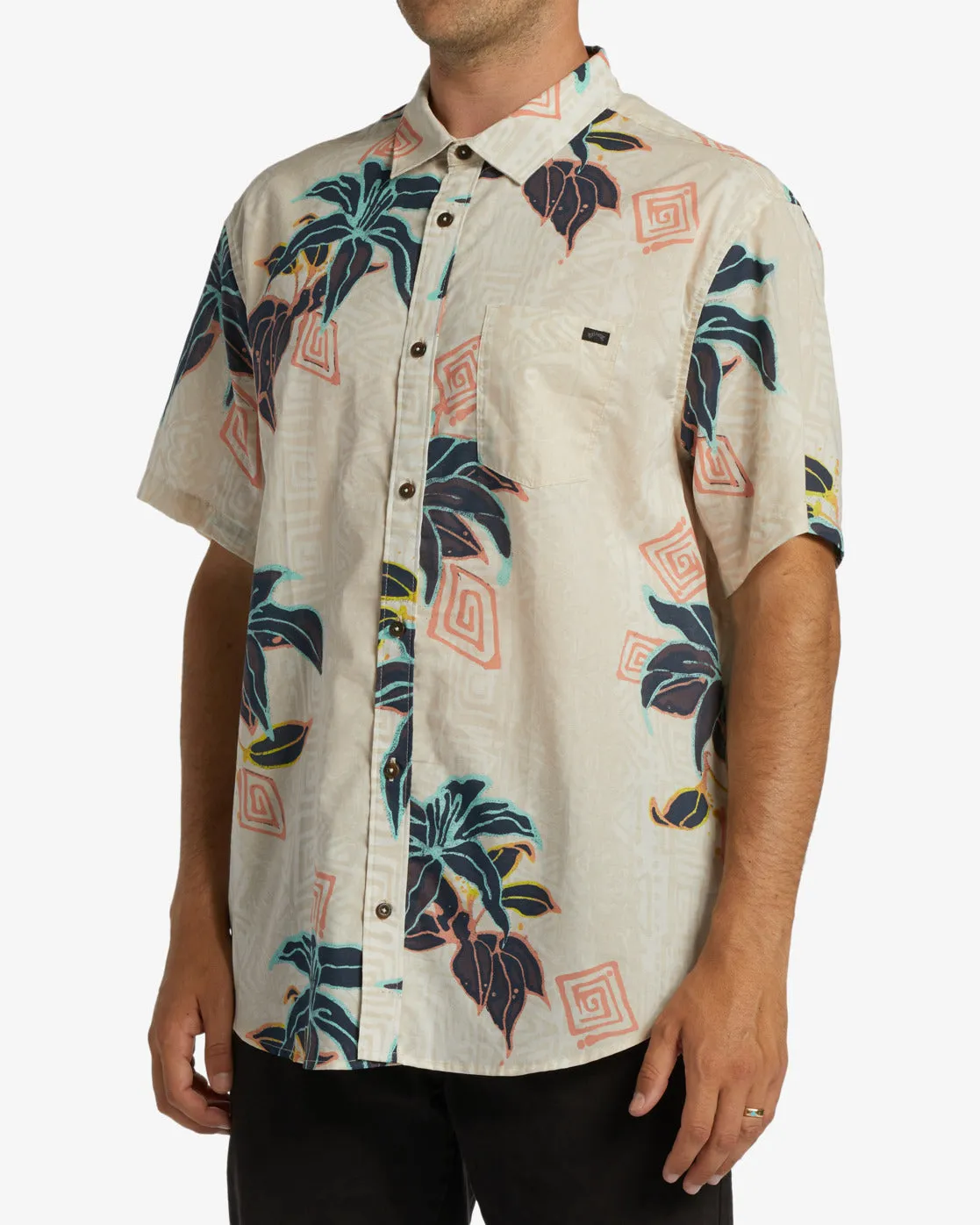 Billabong Sundays Short Sleeve Button Up Shirts - Bone