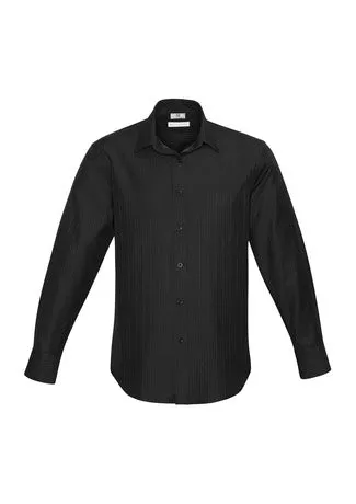 Biz Men's Preston Self Stripe L/S Shirt