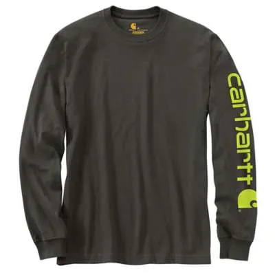 Carhartt Mens Signature Sleeve Logo Long Sleeve T-Shirt