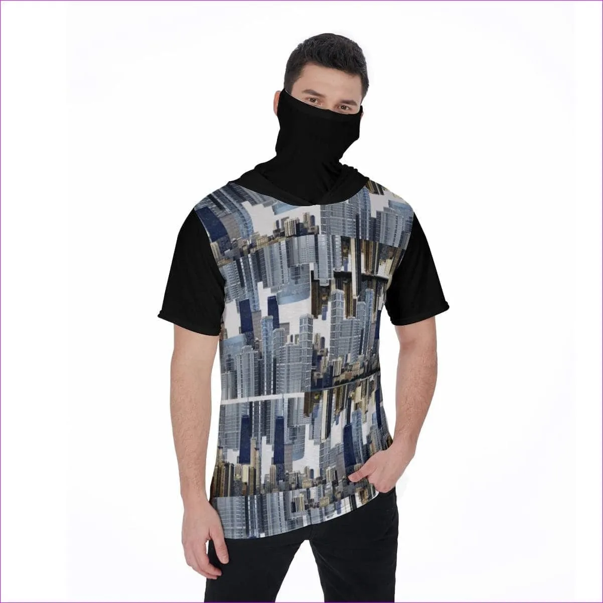 City Blocks Men's T-Shirt With Mask