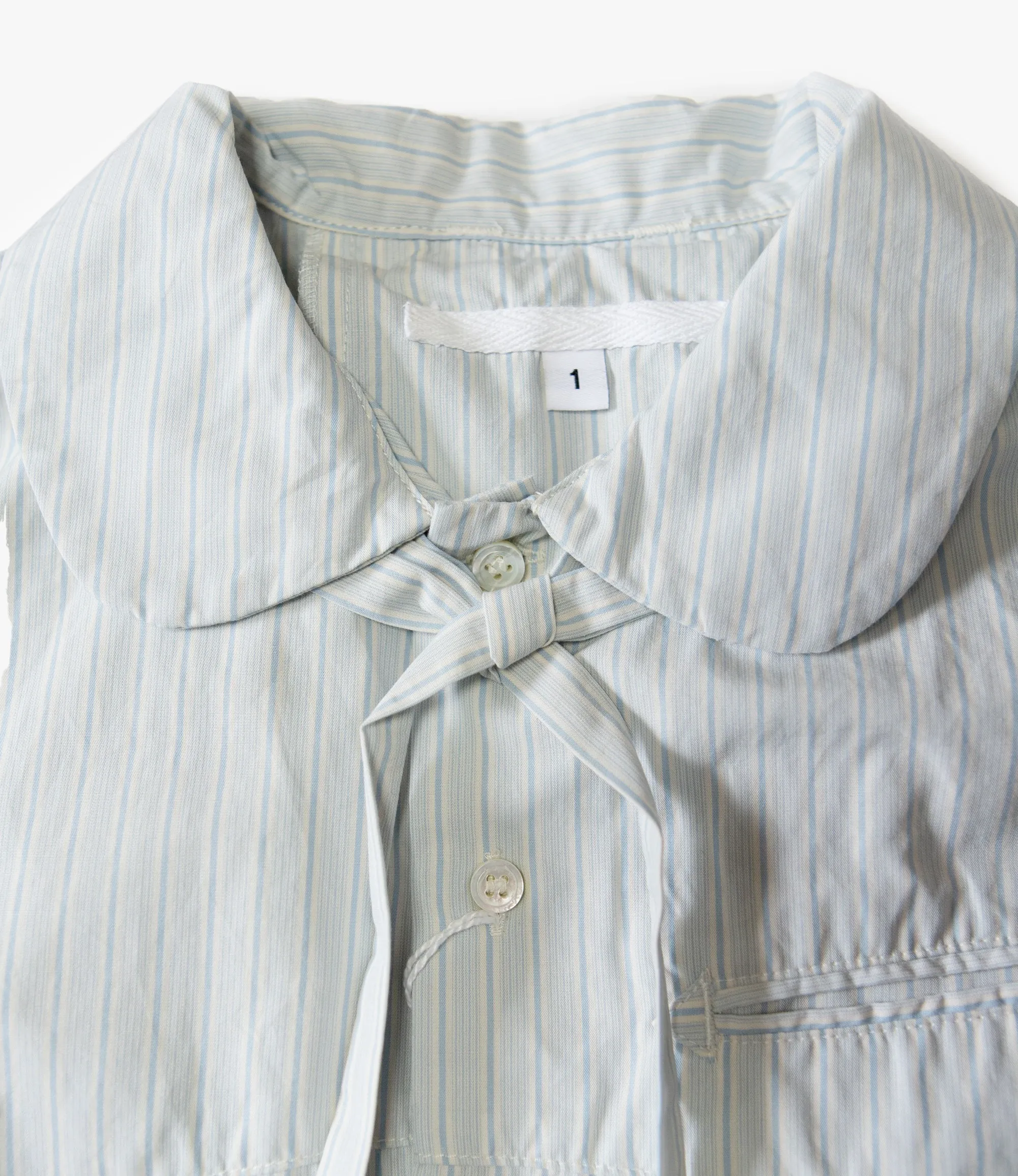 Crest Half Shirt – Blue / Natural Stripe Poplin