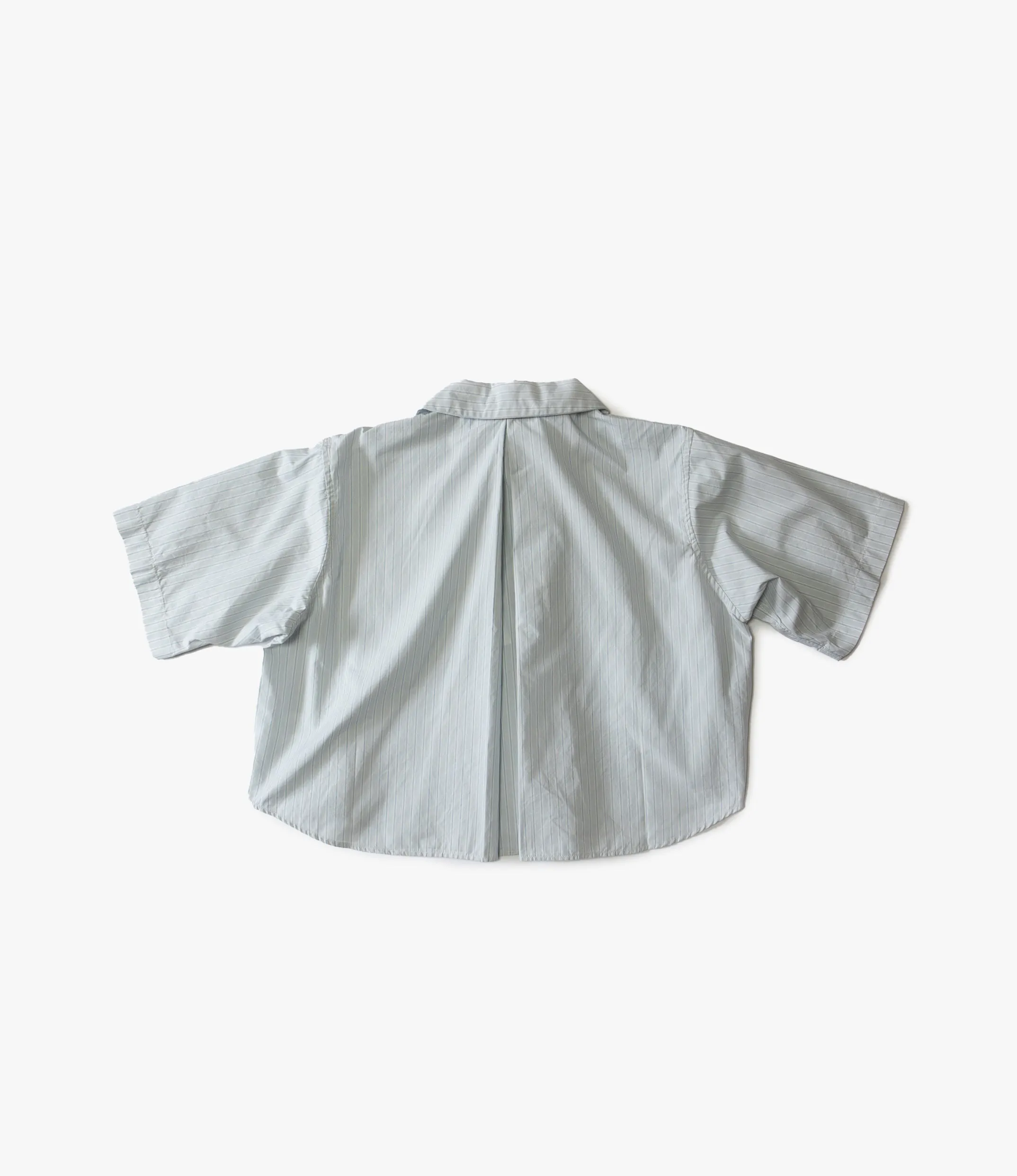 Crest Half Shirt – Blue / Natural Stripe Poplin