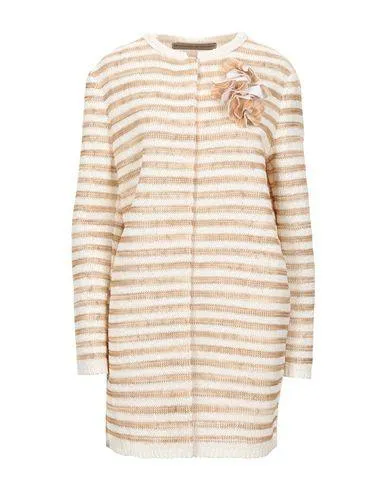 Ermanno Scervino Women Overcoat Beige 12 UK