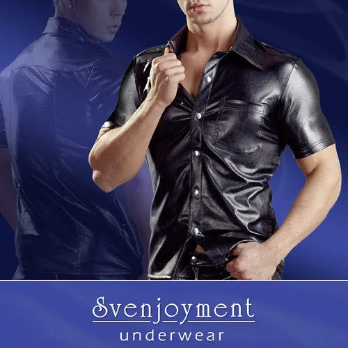 Fake Leather Men´s Shirt S