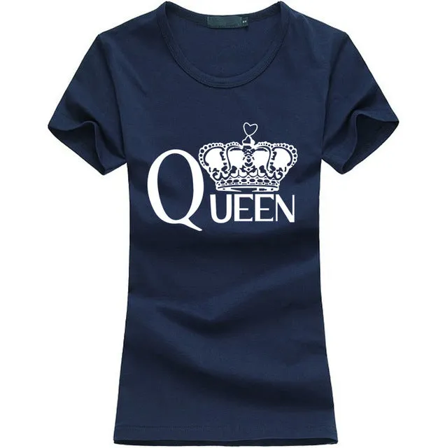 Fashion Queen Letters print women t-shirt 2017 summer funny Cotton Slim Tee shirt Femme harajuku Hipster brand kawaii punk tops