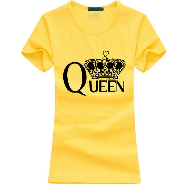 Fashion Queen Letters print women t-shirt 2017 summer funny Cotton Slim Tee shirt Femme harajuku Hipster brand kawaii punk tops