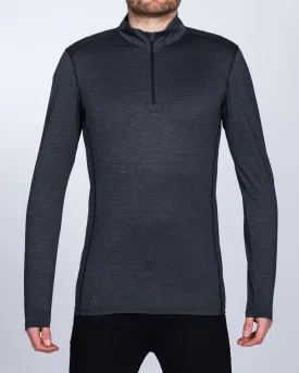 Girav Extra Tall Quarter-Zip Baselayer (black marl)