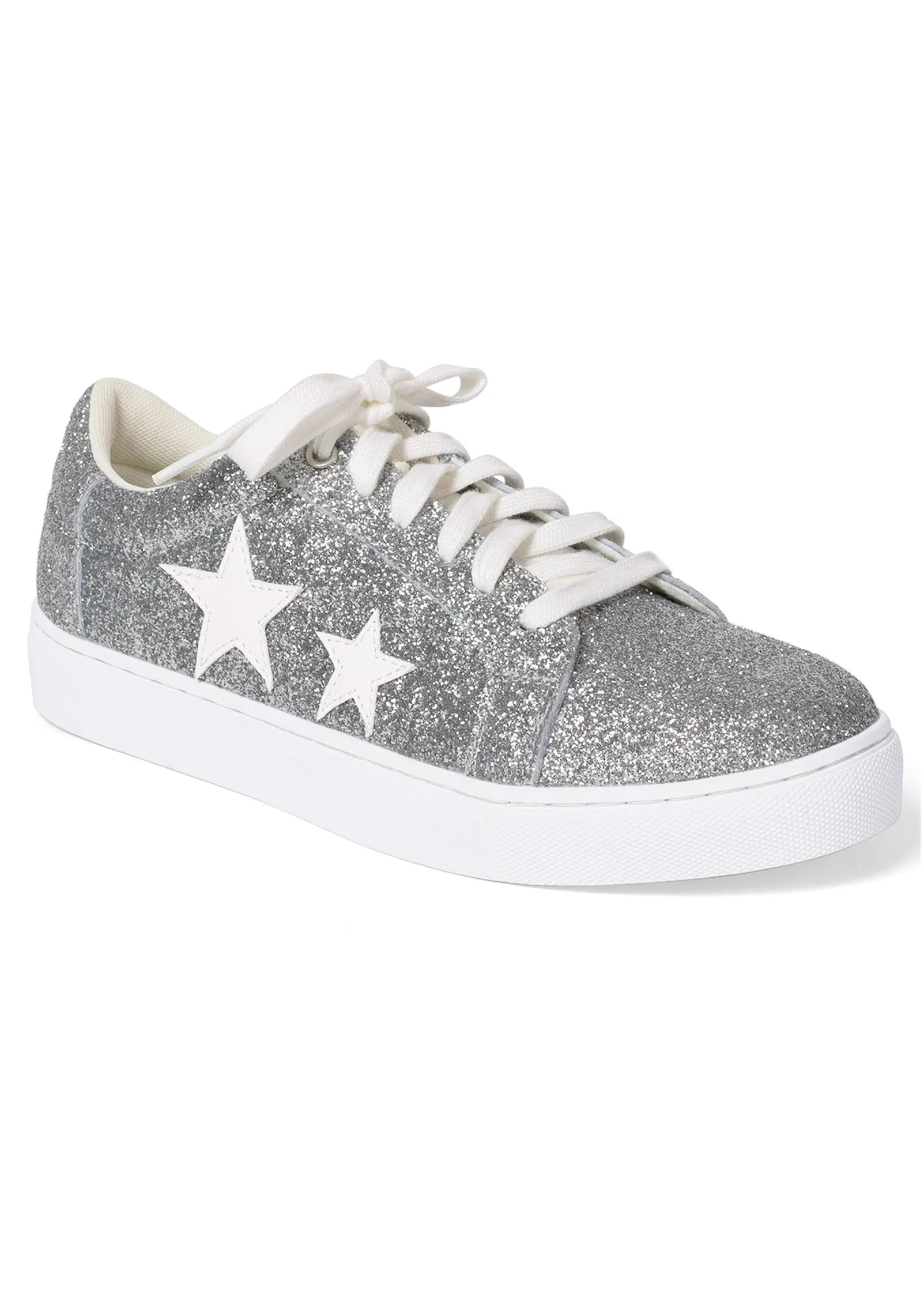 Glitter Star Sneakers - Silver Multi