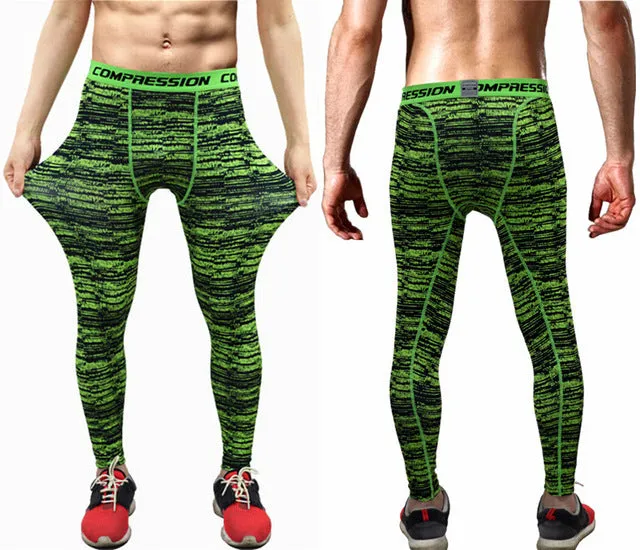 Mens Compression Pants 2016 New Crossfit Tights Men Bodybuilding Pants Trousers Camouflage Joggers