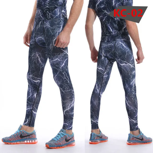 Mens Compression Pants 2016 New Crossfit Tights Men Bodybuilding Pants Trousers Camouflage Joggers