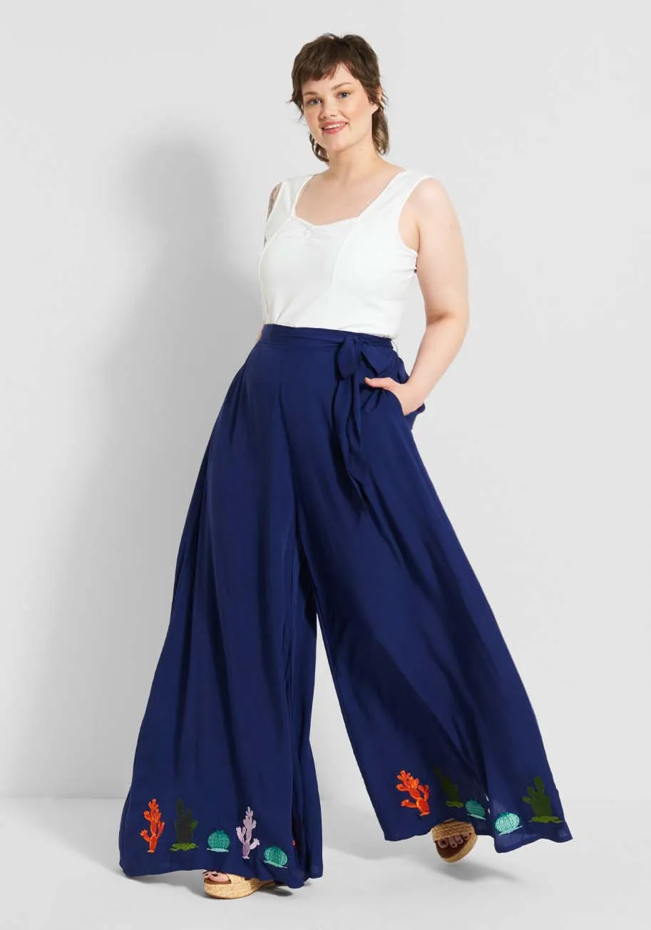 ModCloth x Collectif A Cacti Collaboration Wide-Leg Pants