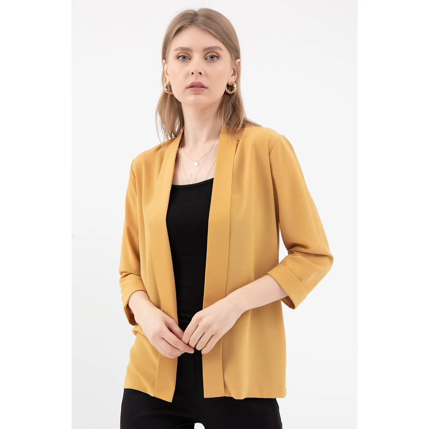 Mustard Shawl Jacket