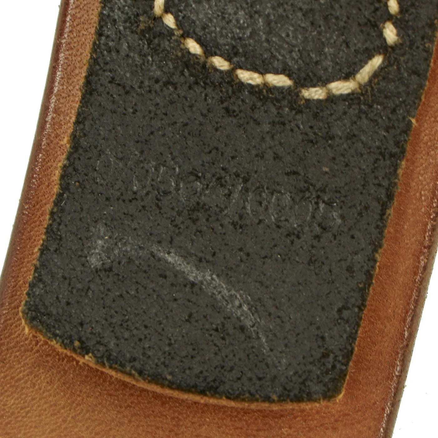 Original German WWII EM/NCO Luftwaffe Belt with Pebbled Aluminum Buckle by Brüder Schneider