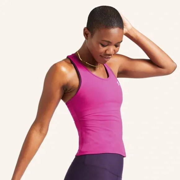 Peloton Pink Cadent Cropped Racer Tank Top, XL