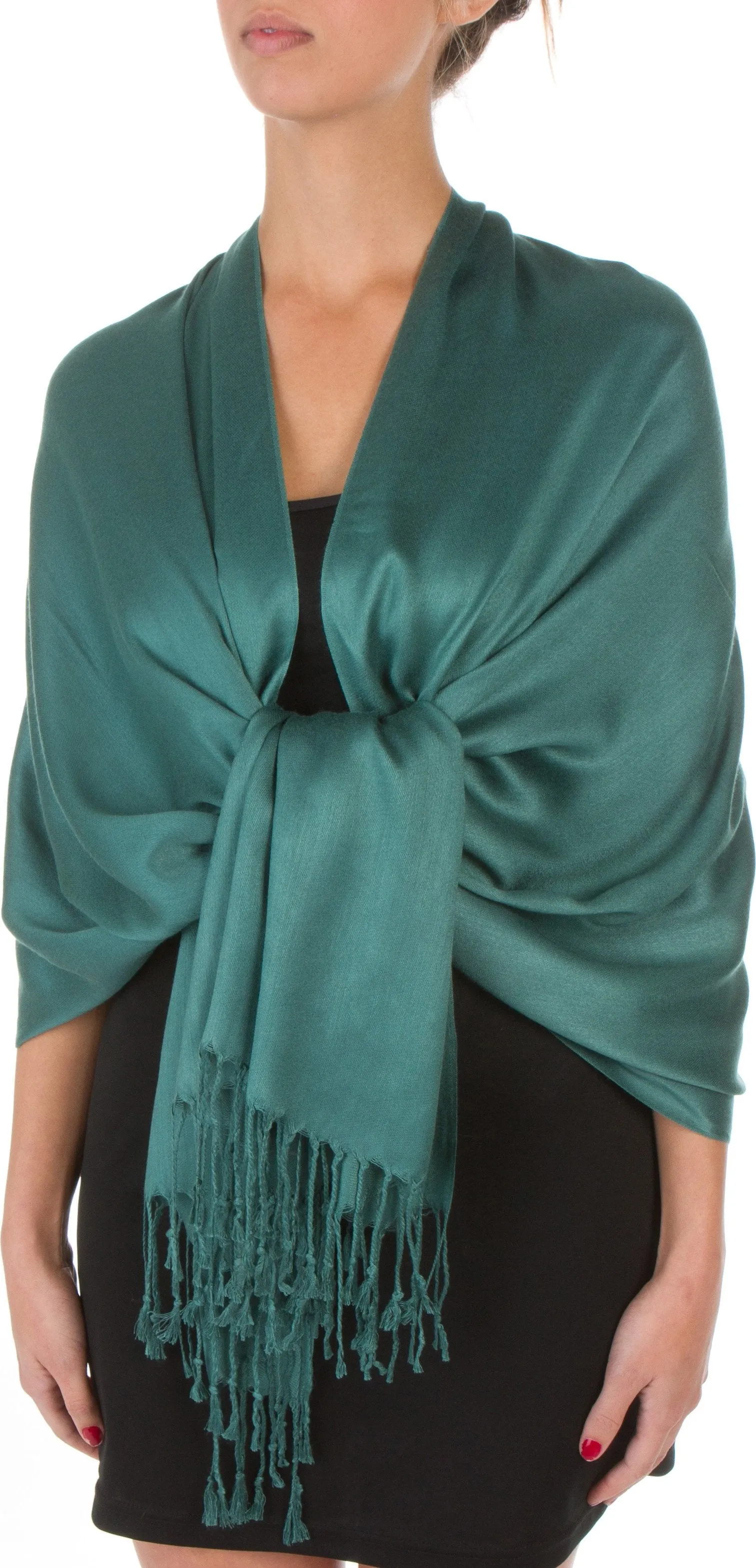 Sakkas 78" X 28" Rayon from Bamboo Soft Solid Pashmina Shawl / Wrap / Stole