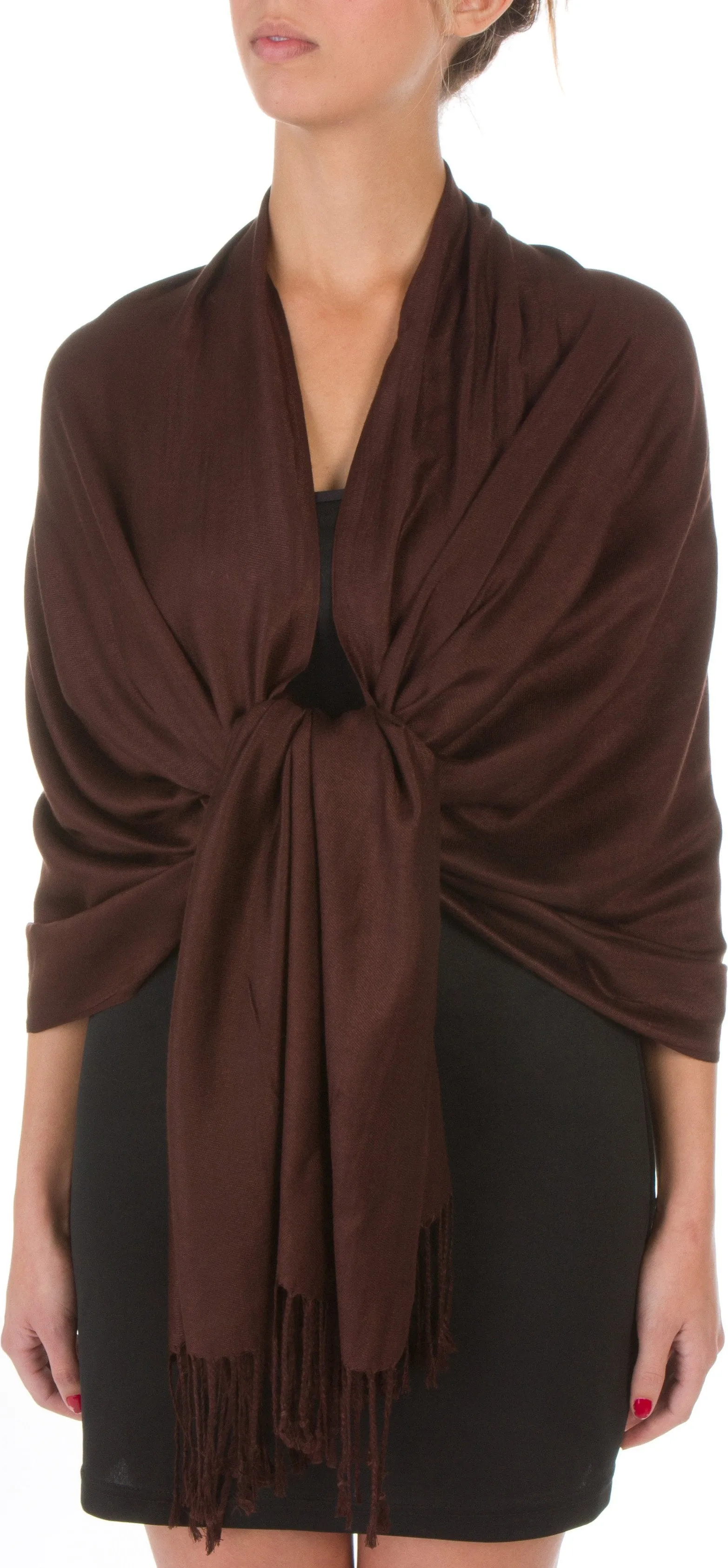 Sakkas 78" X 28" Rayon from Bamboo Soft Solid Pashmina Shawl / Wrap / Stole