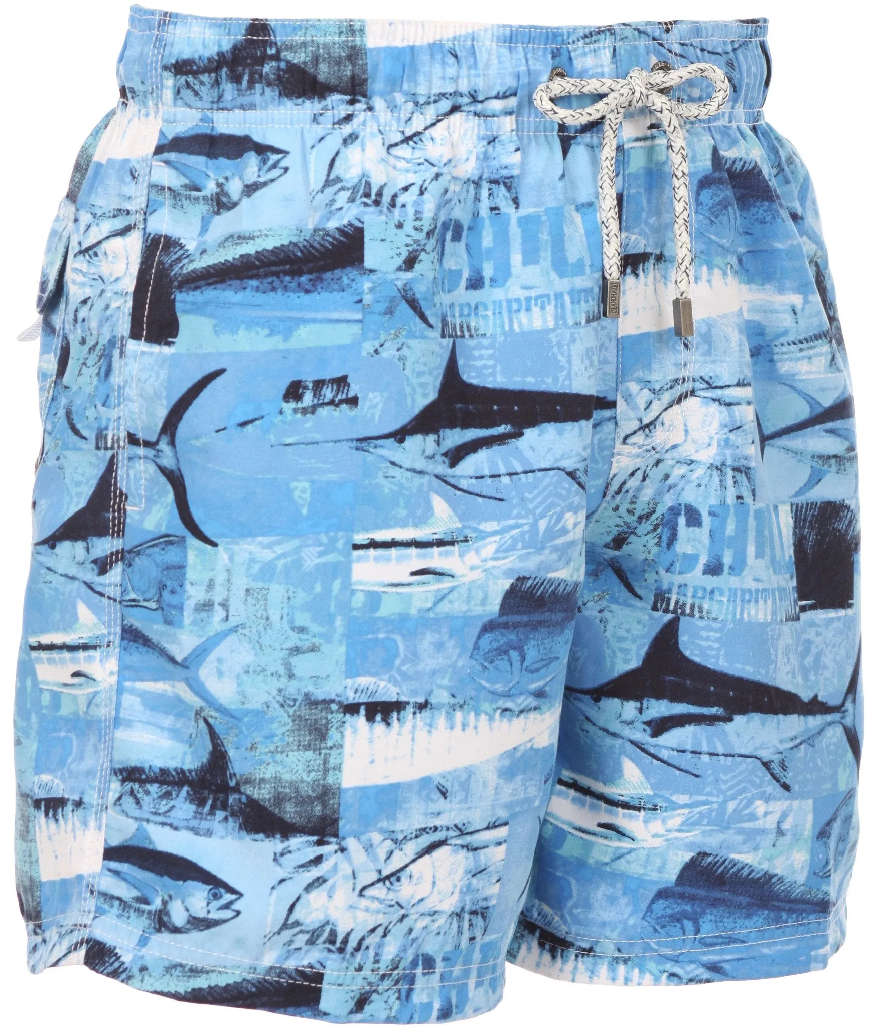 Sakkas Rayen Short Braided Drawstring Printed Skate Surf Board Short Swim Trunk