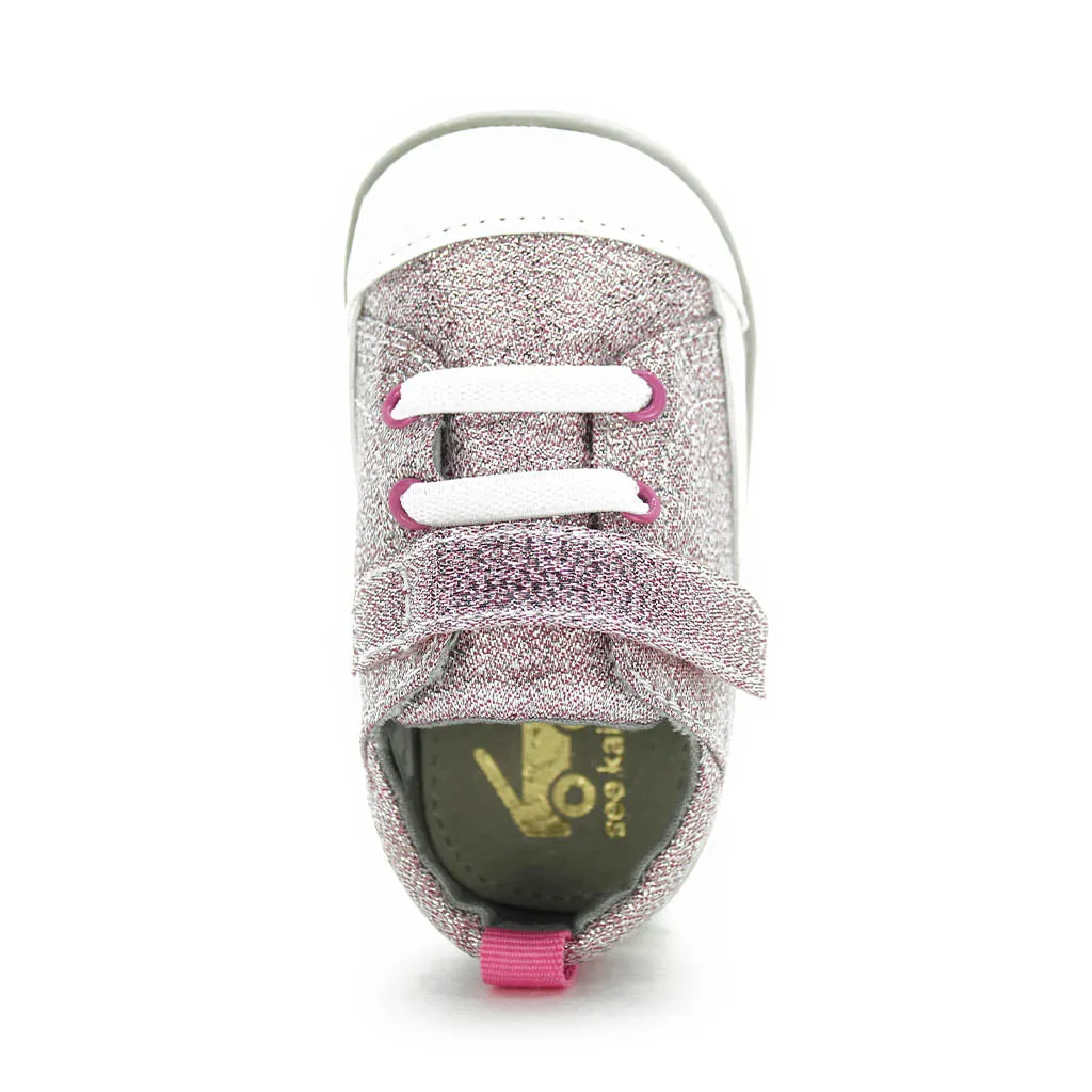 See Kai Run Stevie Sneakers Pink Glitter Infants Walkers Girls - Kids Shoes