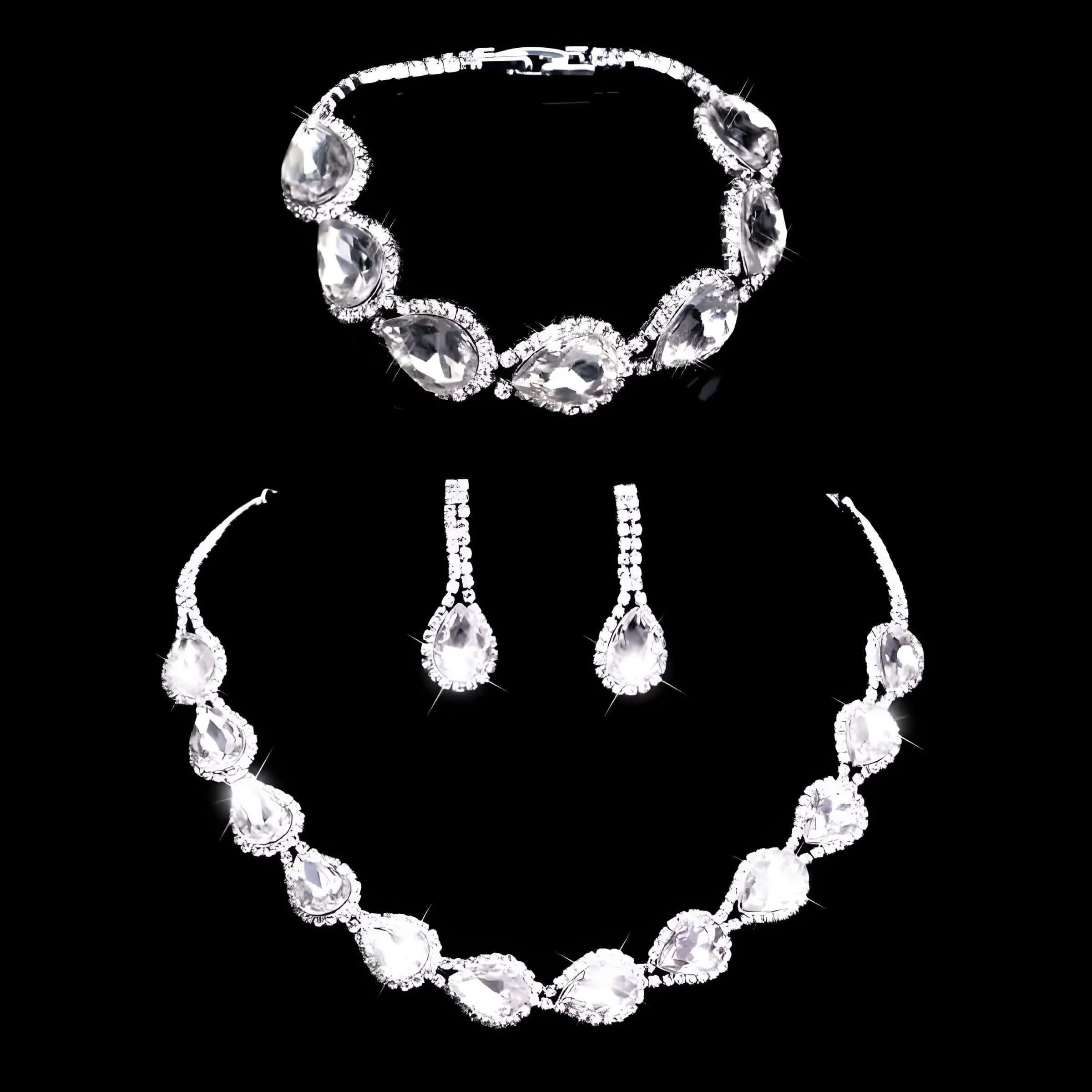 Silver Rhinestone Crystal Bridal Jewelry Sets for Women - 20 Sets To Choose From!