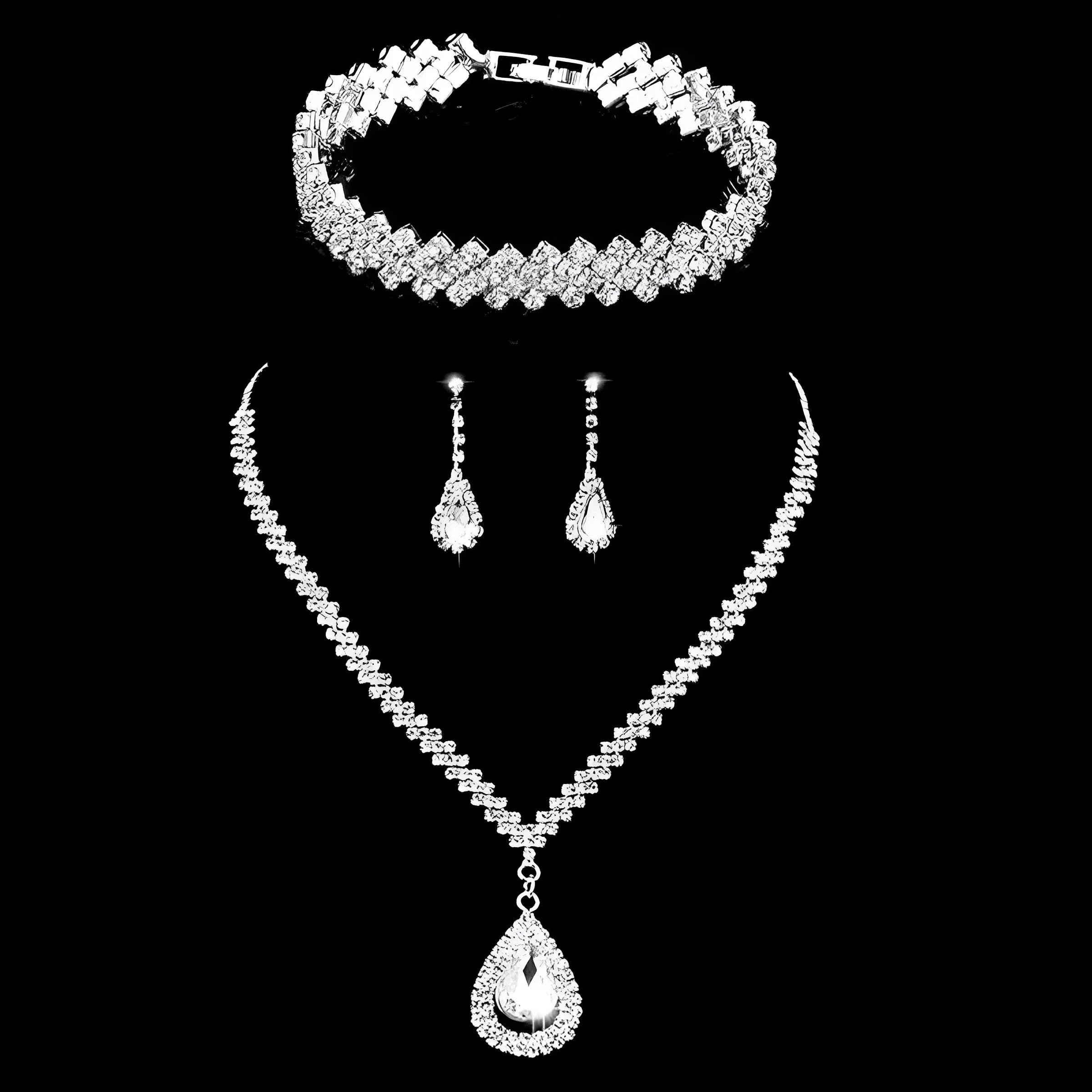 Silver Rhinestone Crystal Bridal Jewelry Sets for Women - 20 Sets To Choose From!