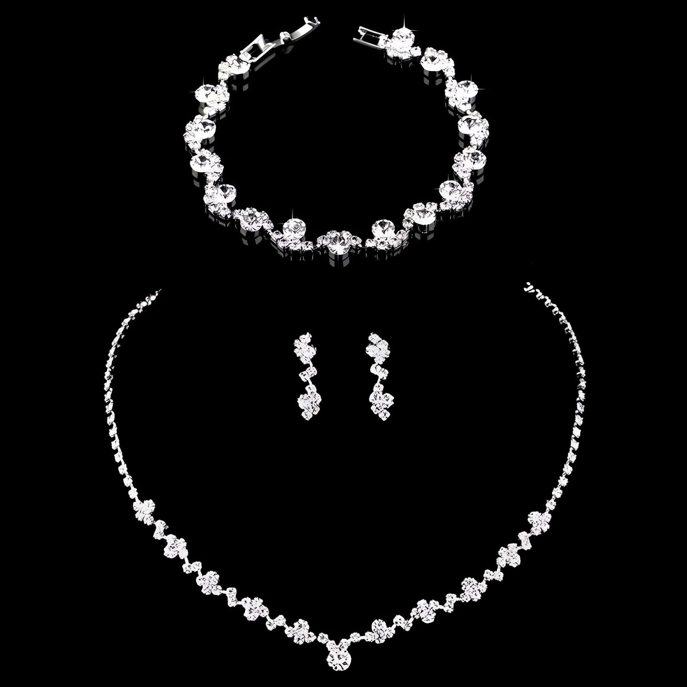 Silver Rhinestone Crystal Bridal Jewelry Sets for Women - 20 Sets To Choose From!