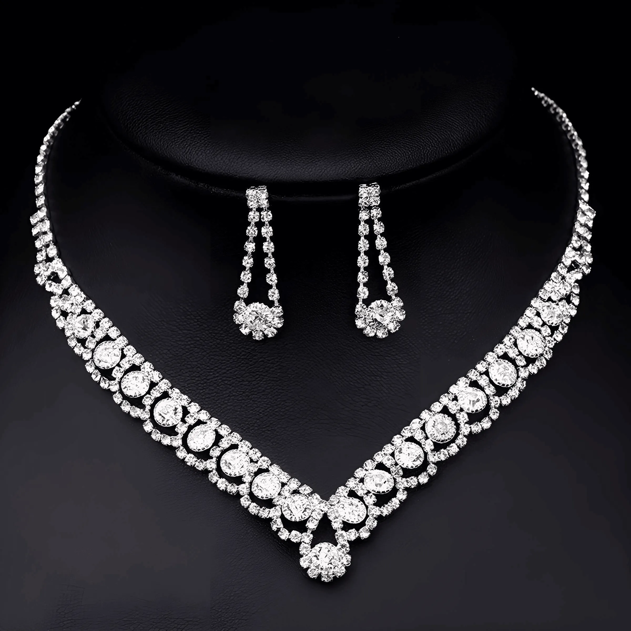 Silver Rhinestone Crystal Bridal Jewelry Sets for Women - 20 Sets To Choose From!