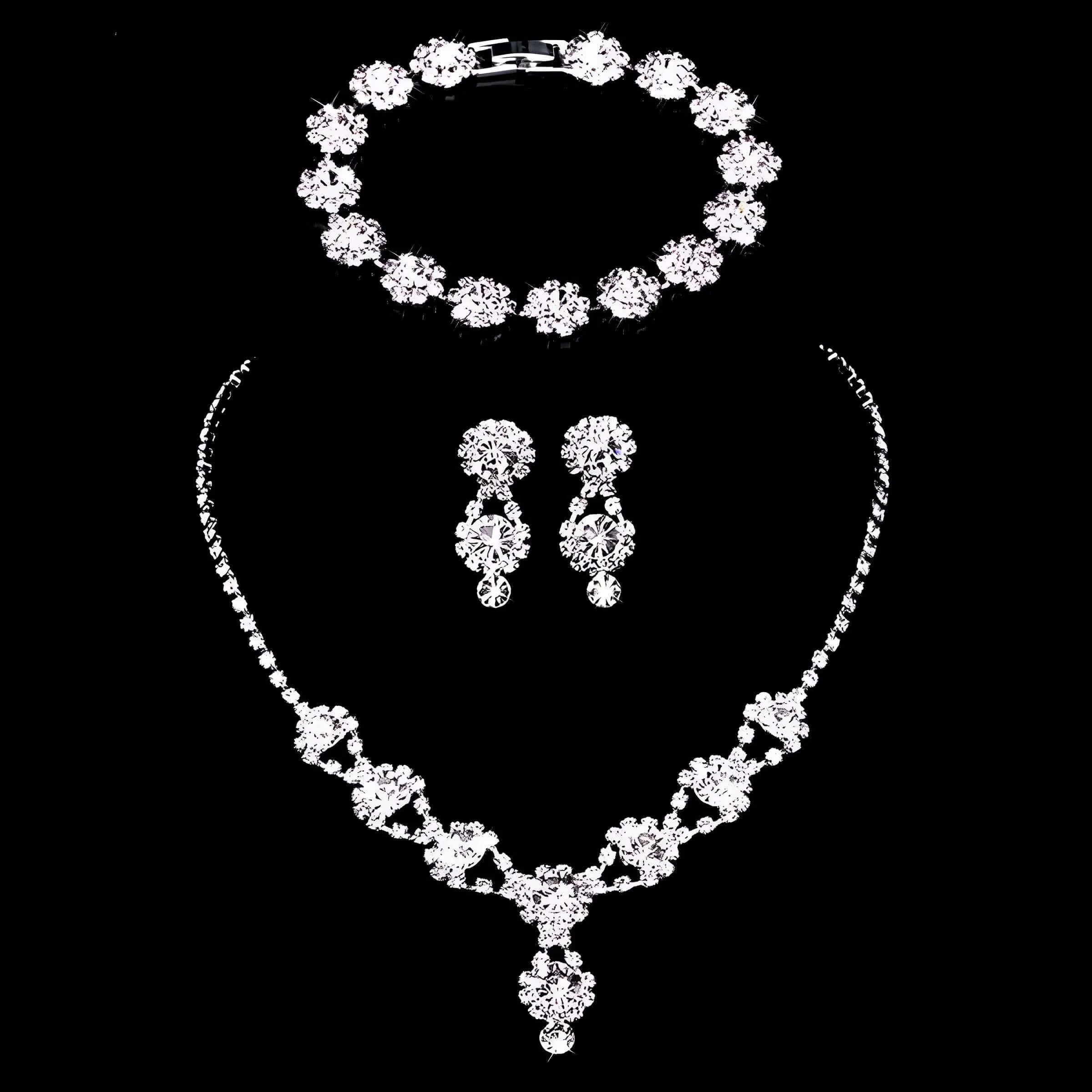 Silver Rhinestone Crystal Bridal Jewelry Sets for Women - 20 Sets To Choose From!