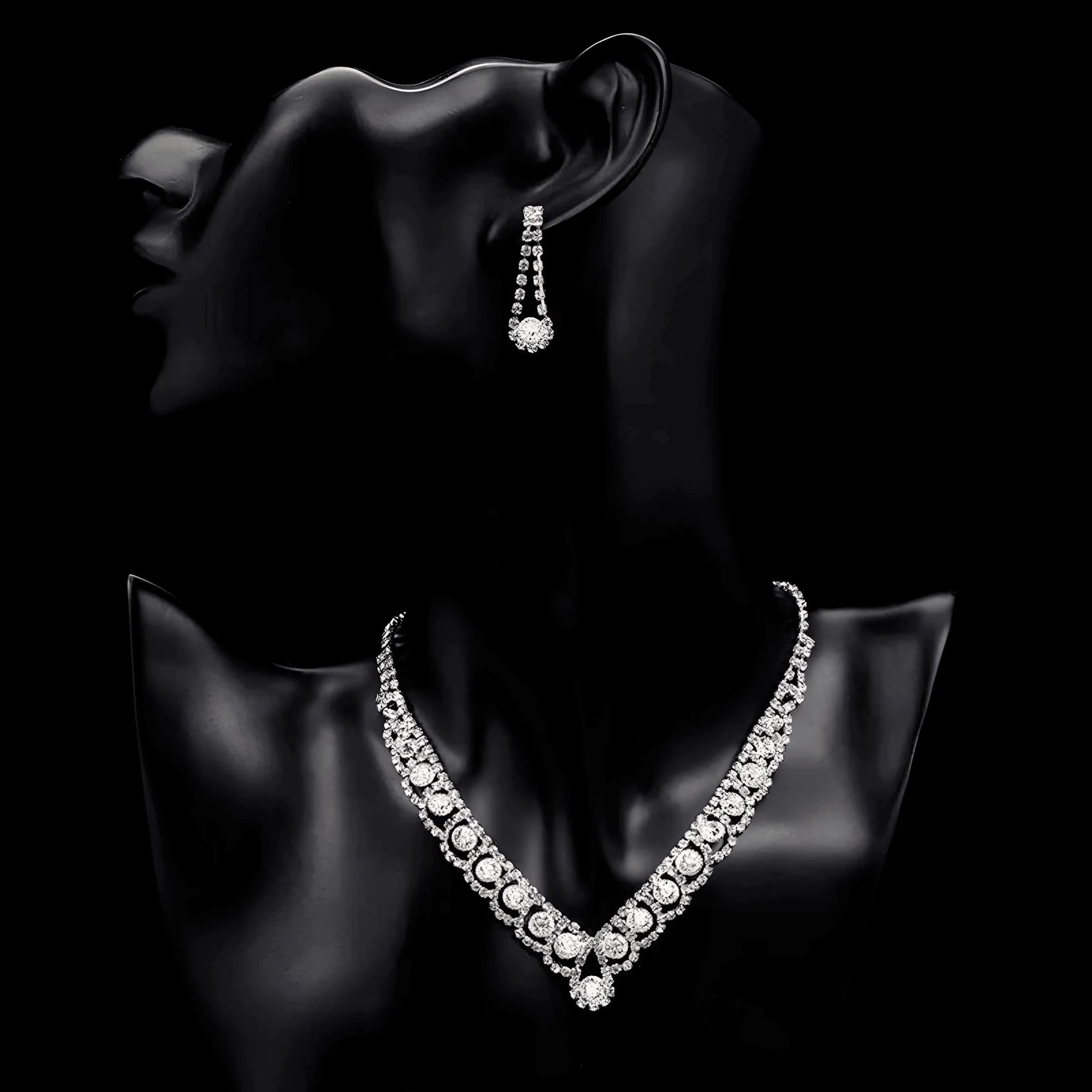 Silver Rhinestone Crystal Bridal Jewelry Sets for Women - 20 Sets To Choose From!