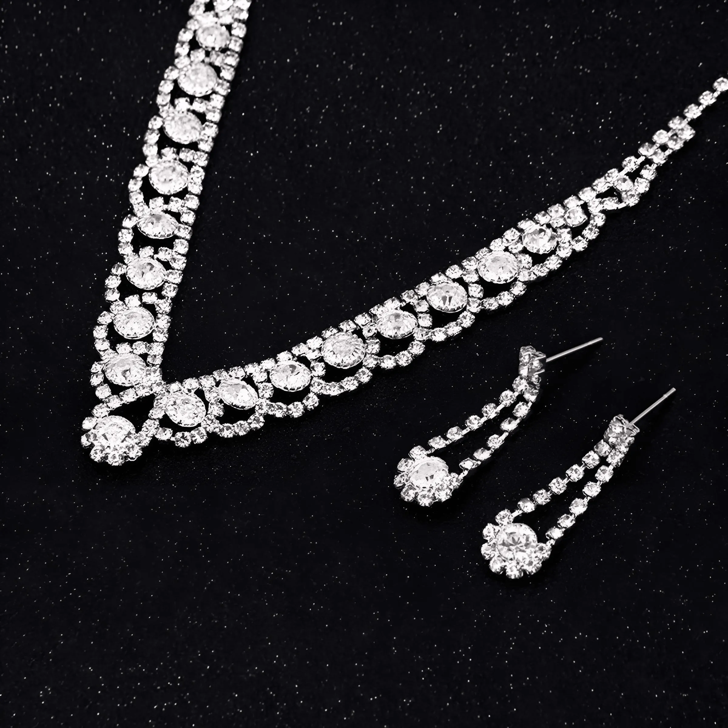 Silver Rhinestone Crystal Bridal Jewelry Sets for Women - 20 Sets To Choose From!