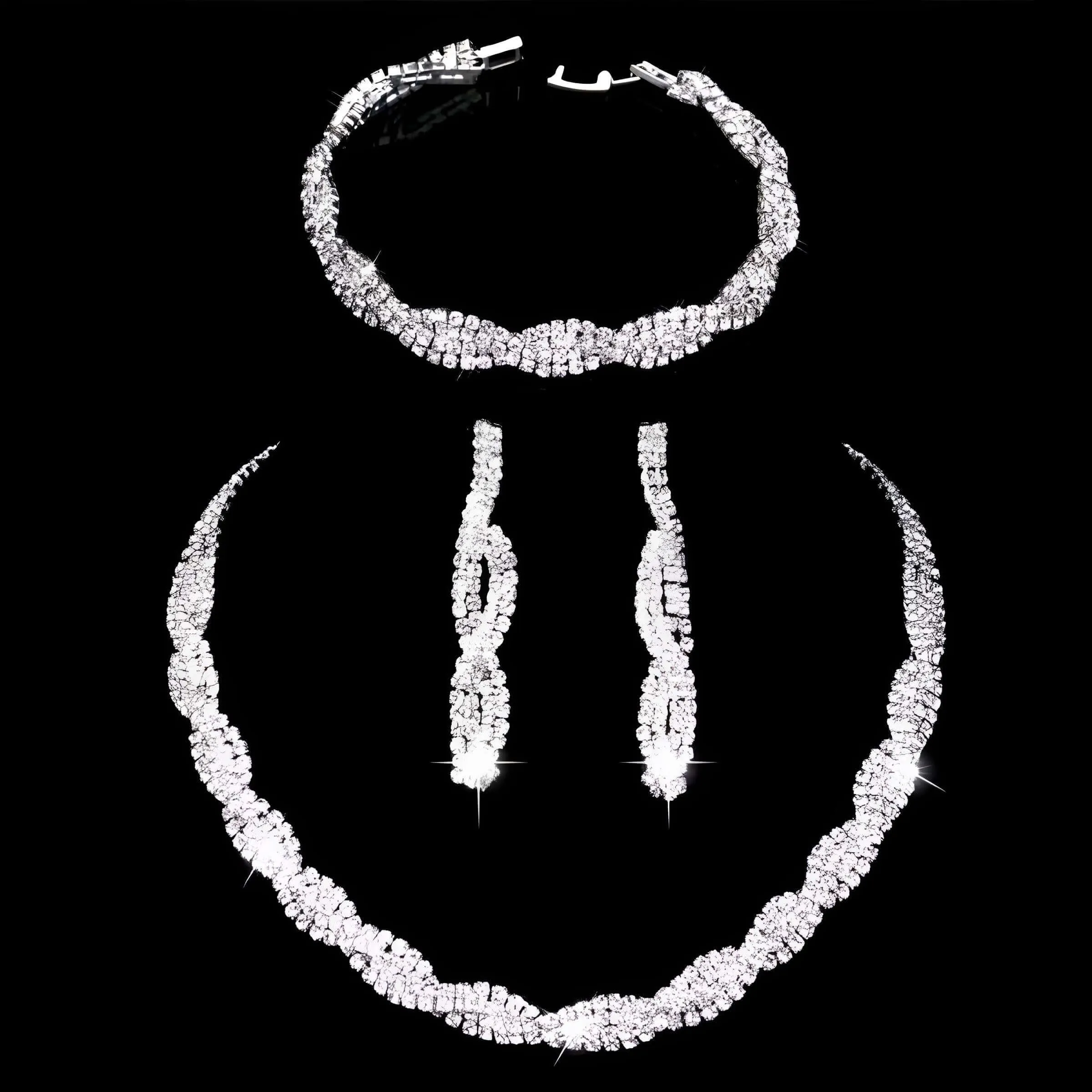 Silver Rhinestone Crystal Bridal Jewelry Sets for Women - 20 Sets To Choose From!