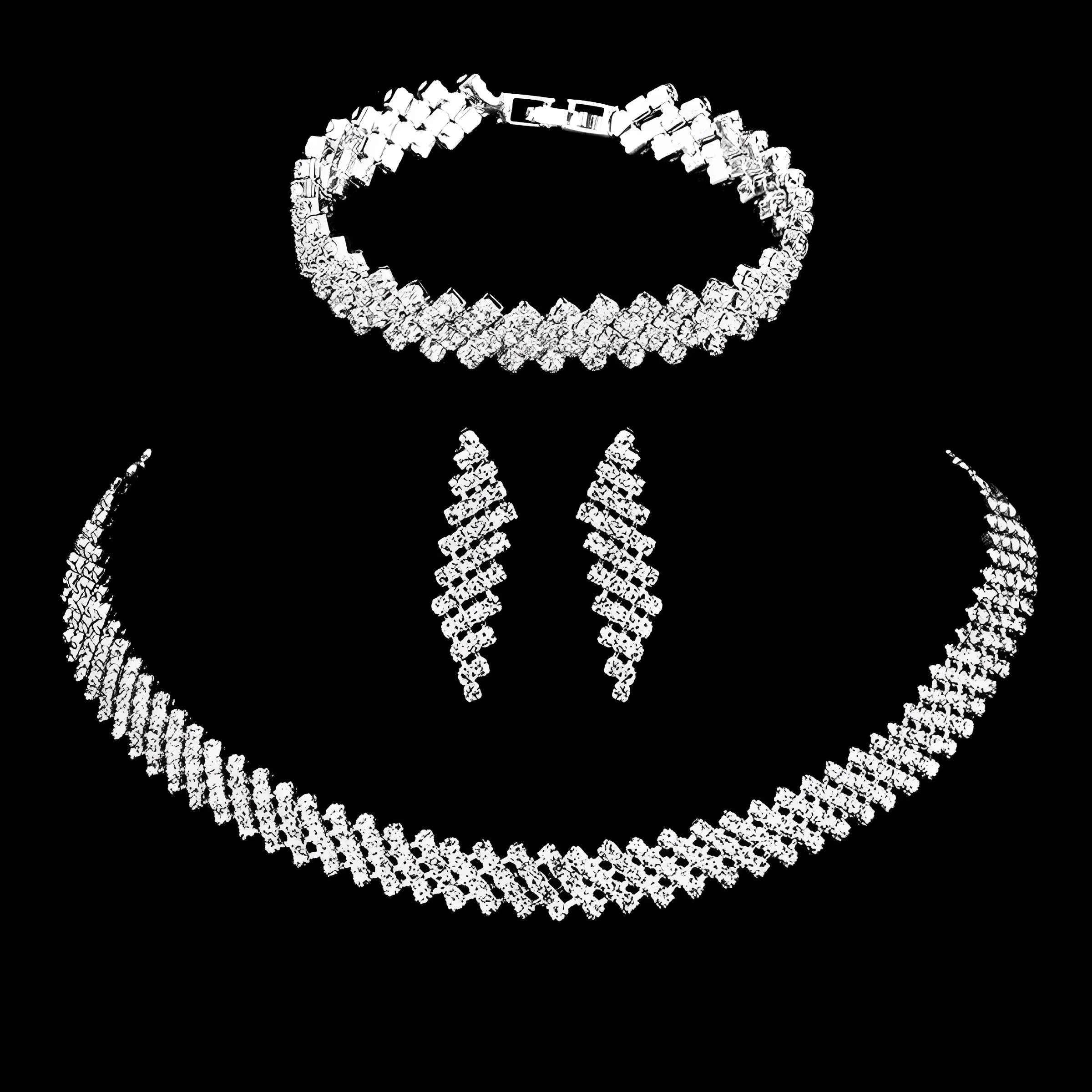 Silver Rhinestone Crystal Bridal Jewelry Sets for Women - 20 Sets To Choose From!