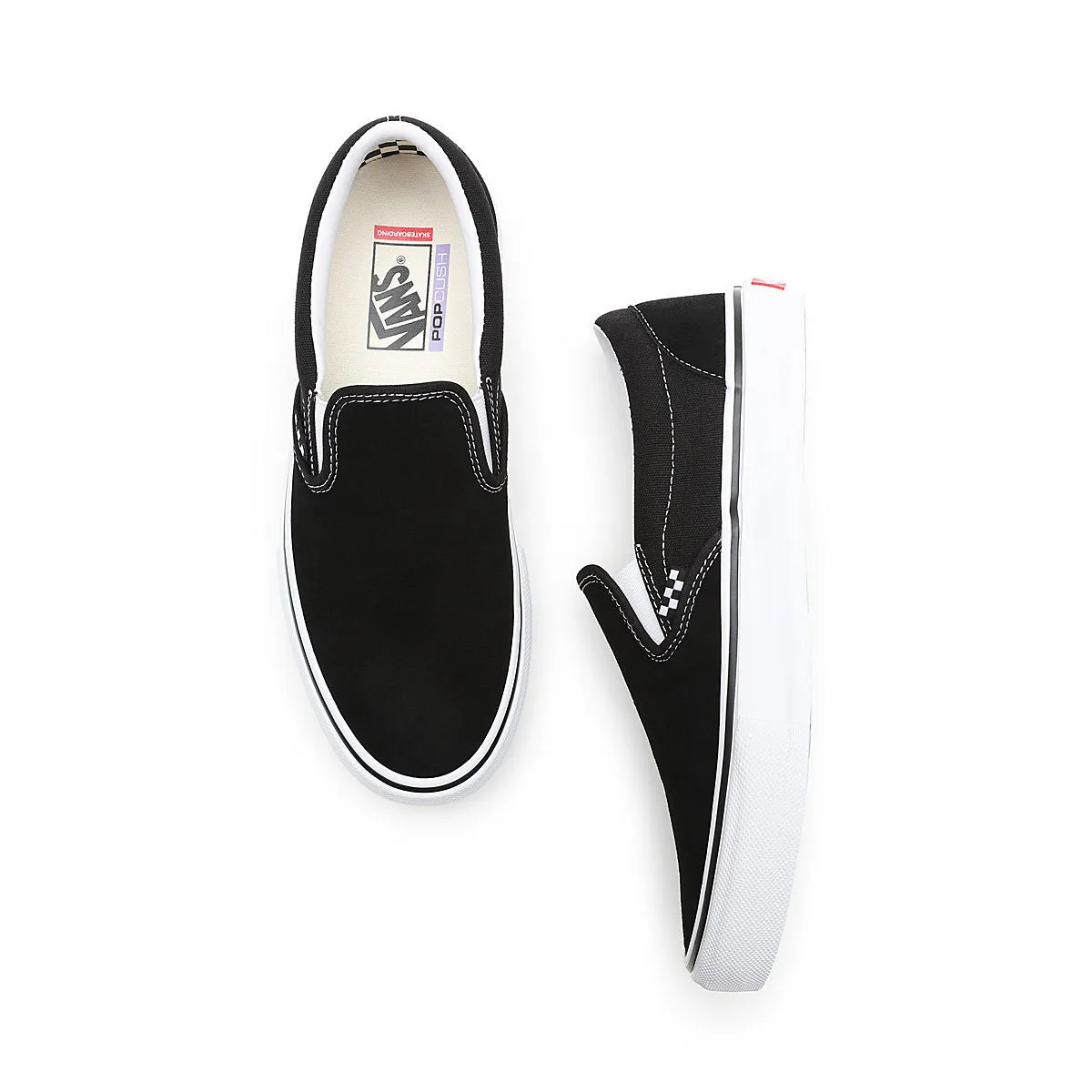 SKATE SLIP-ON BLACK / WHITE