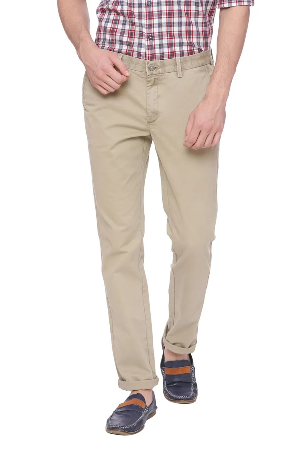 Tapered Fit Twill Stretch Trouser