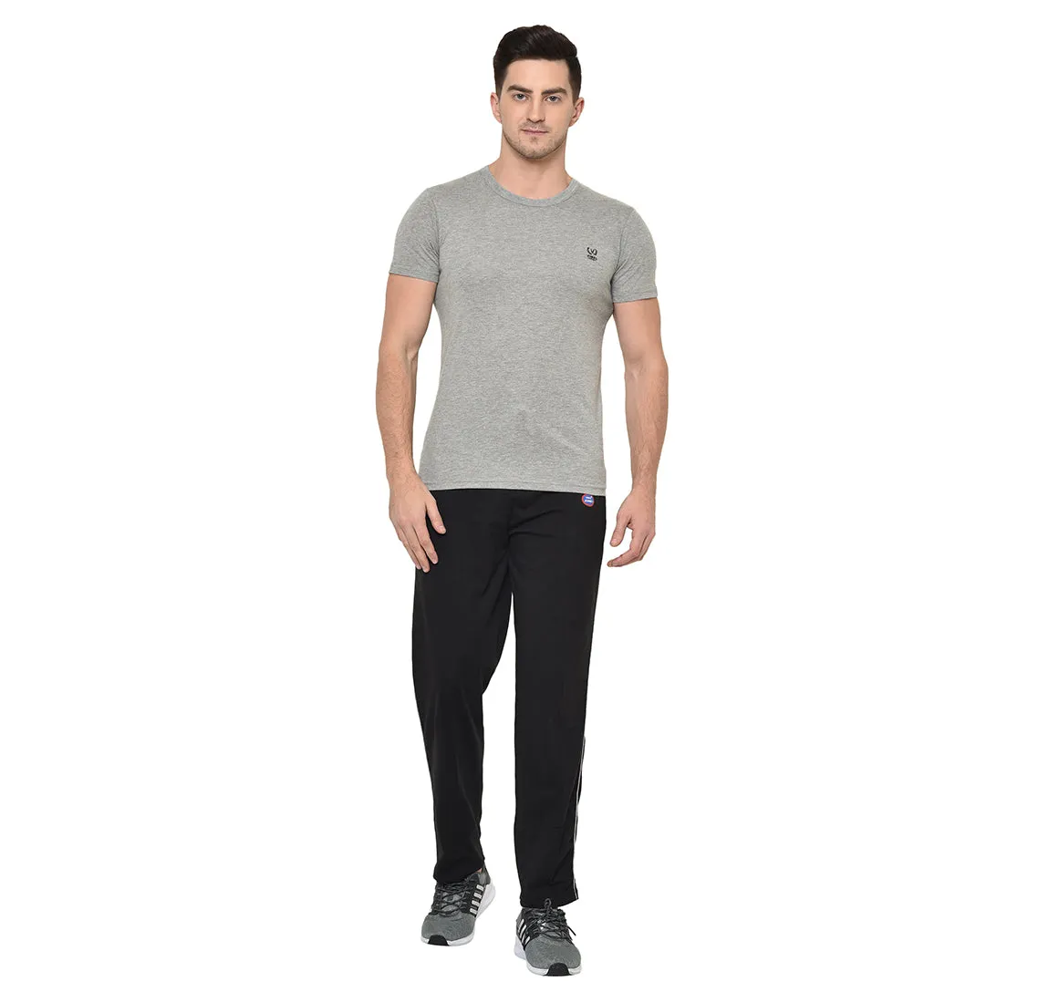 Vimal Jonney Black Cotton Trackpant For Men's