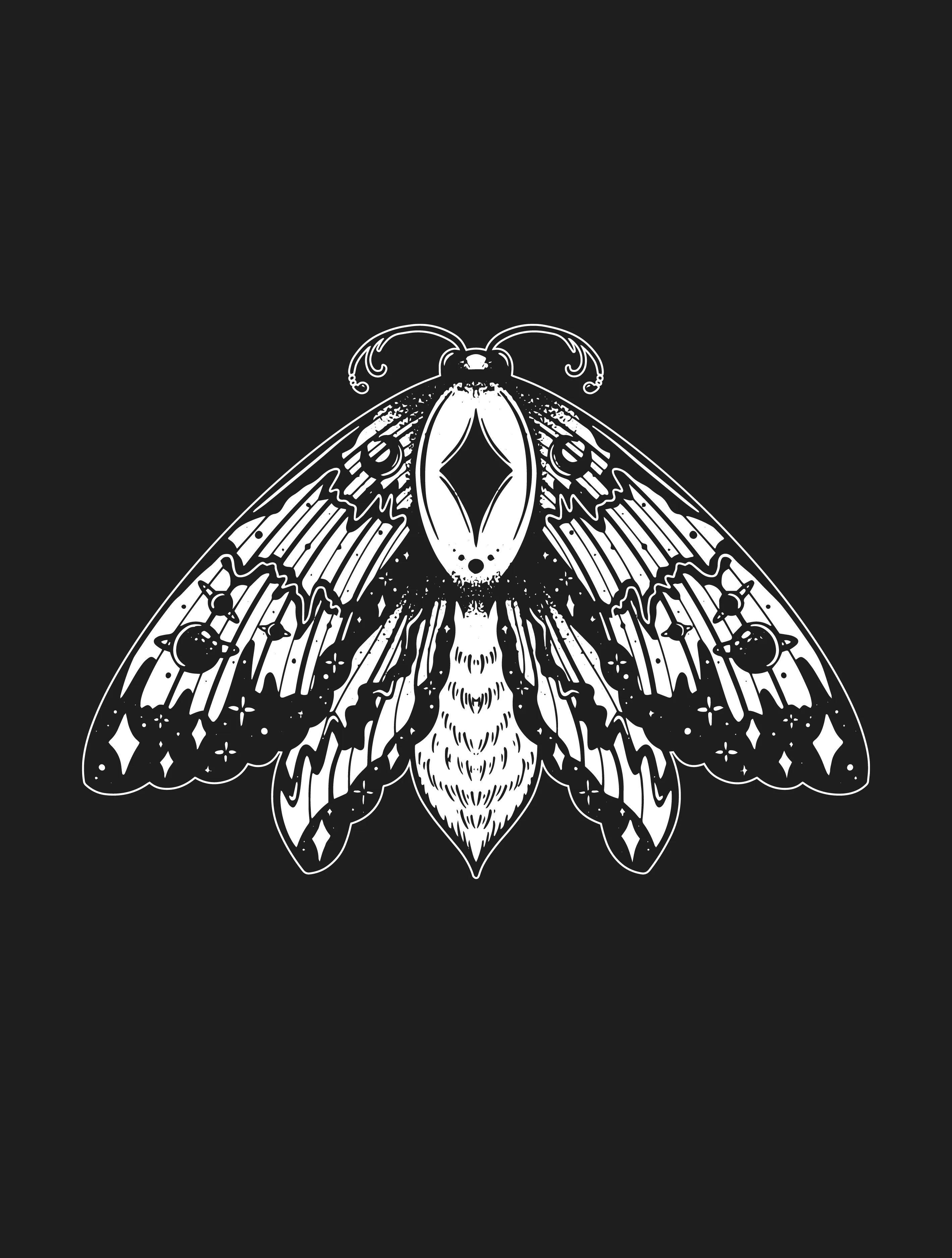 Witchy Moth · Unisex T-Shirt · White