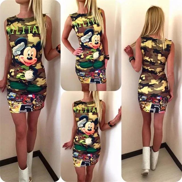 Women Summer Dresses New 2017 Casual Sexy Heart Cartoon Print Bodycon Pencil Woman Party Club Milk Silk Mini Dress Robe Vestidos