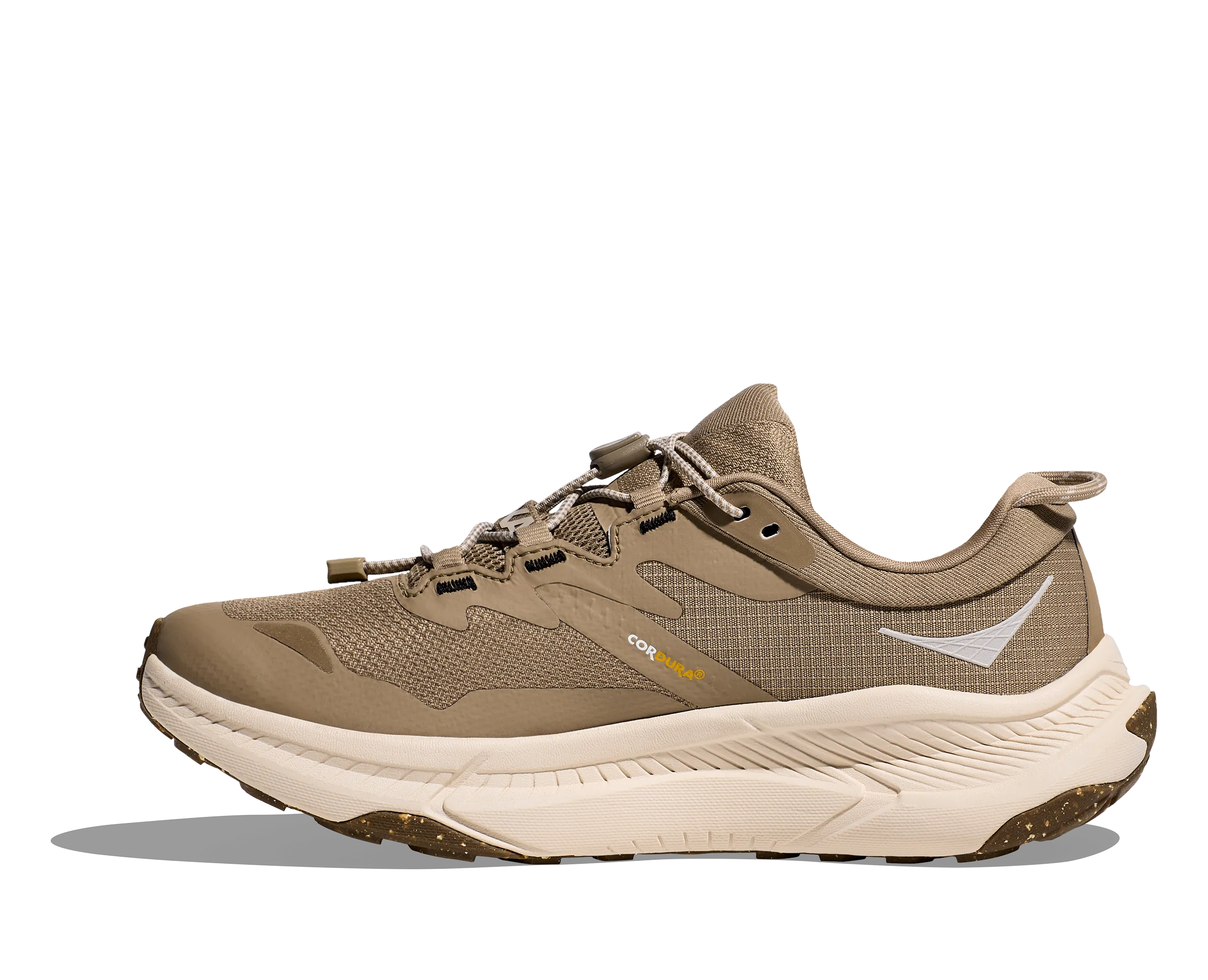 Women's Hoka Transport GTX Color: Dune / Eggnog