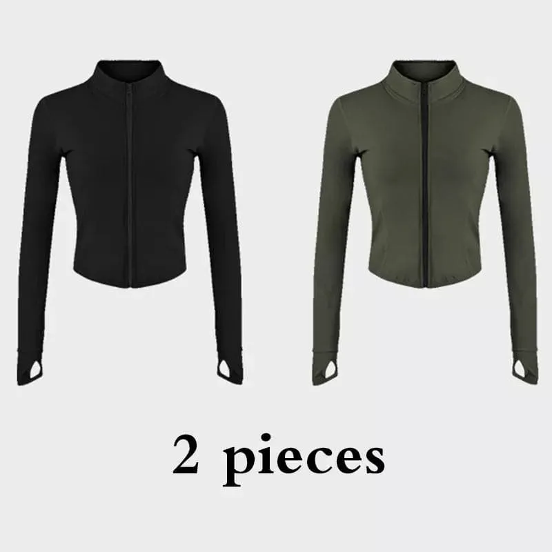 Zip-Up Yoga Jackets for Women - Moisture-Wicking, Breathable, and Quick-Drying